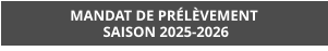 MANDAT DE PRÉLÈVEMENT  SAISON 2025-2026