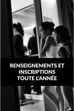 RENSEIGNEMENTS ET INSCRIPTIONS TOUTE L’ANNÉE