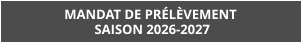 MANDAT DE PRÉLÈVEMENT  SAISON 2026-2027